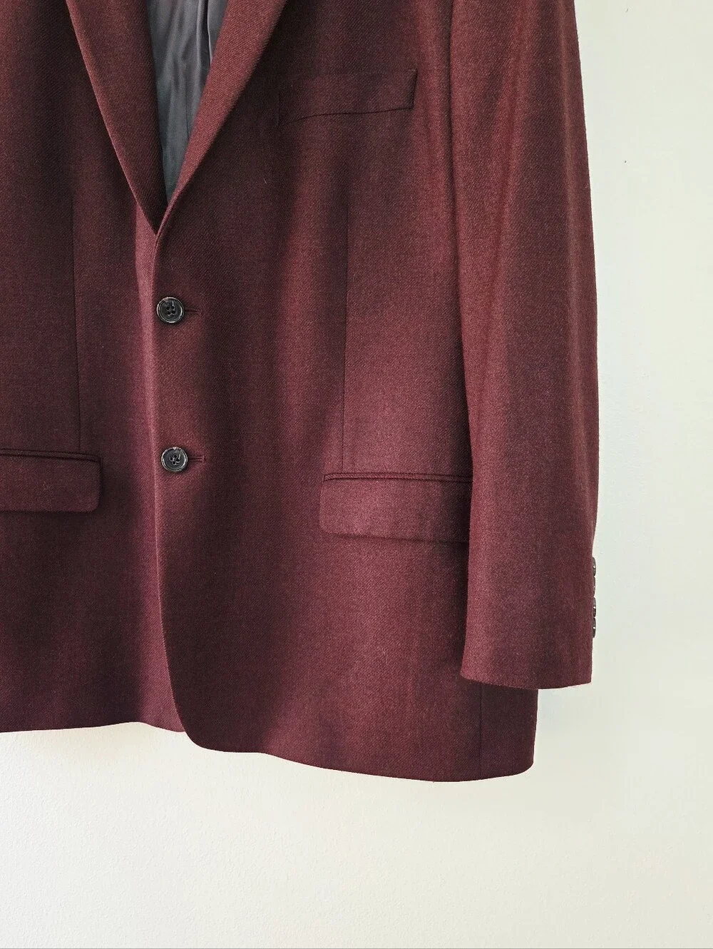 Lauren Ralph Lauren Dark Wine Burgundy Heavy Suit Blazer Sportcoat 48R 48